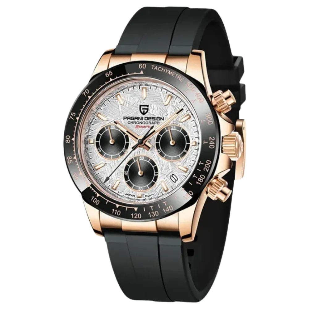 reloj-pagani-design-daytona-oro-rosa-blanco-correa-goma-lujo
