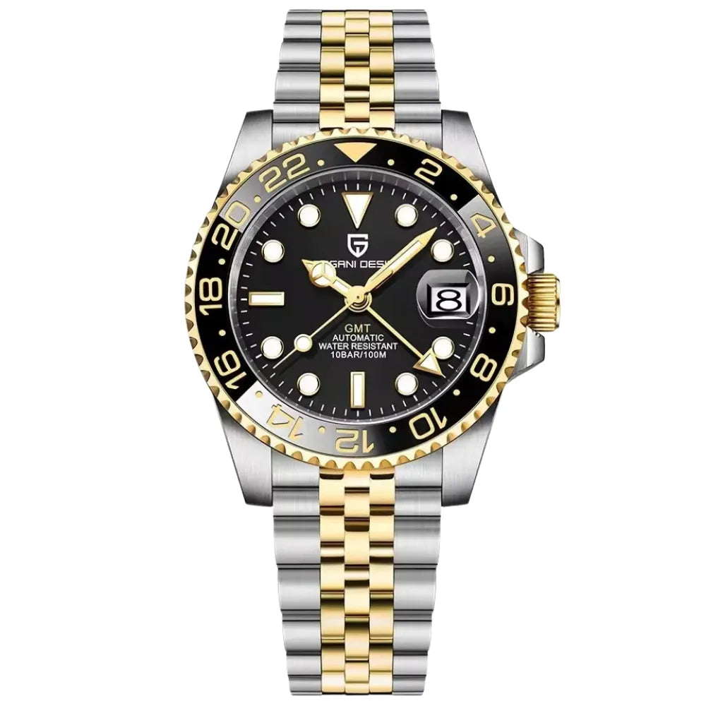 reloj-pagani-design-gmt-master-ii-bicolor-oro-amarillo-plata-lujo