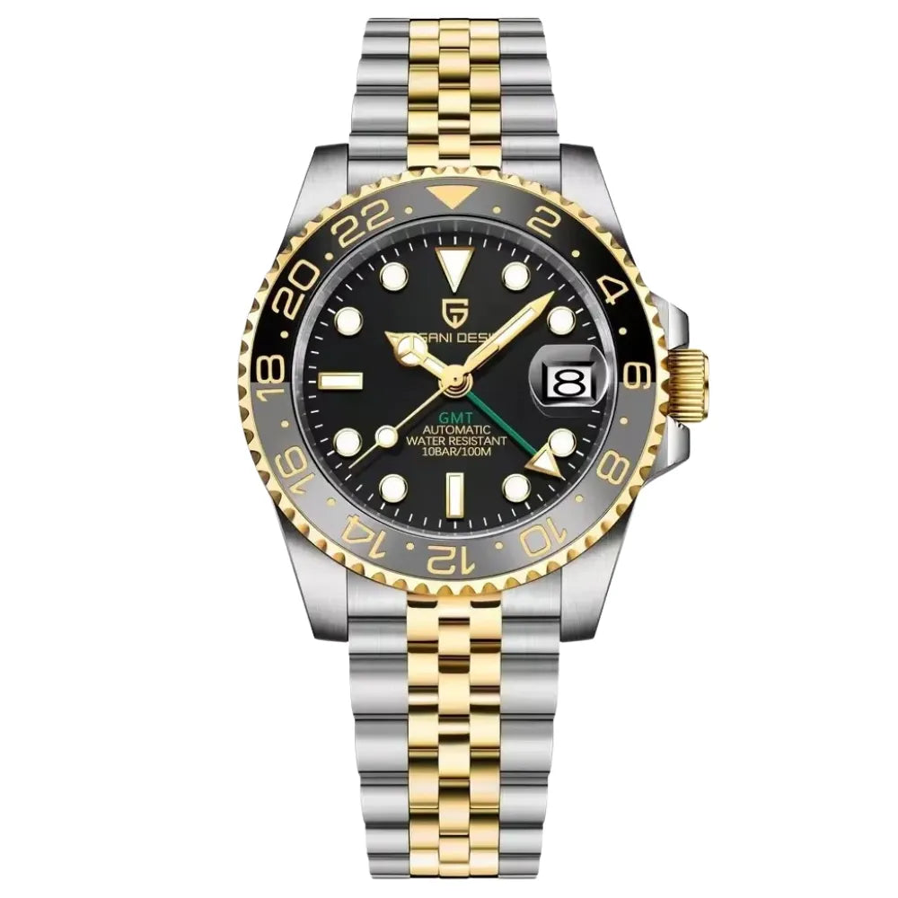 reloj-pagani-design-gmt-master-bicolor-oro-acero-jubilee-negro