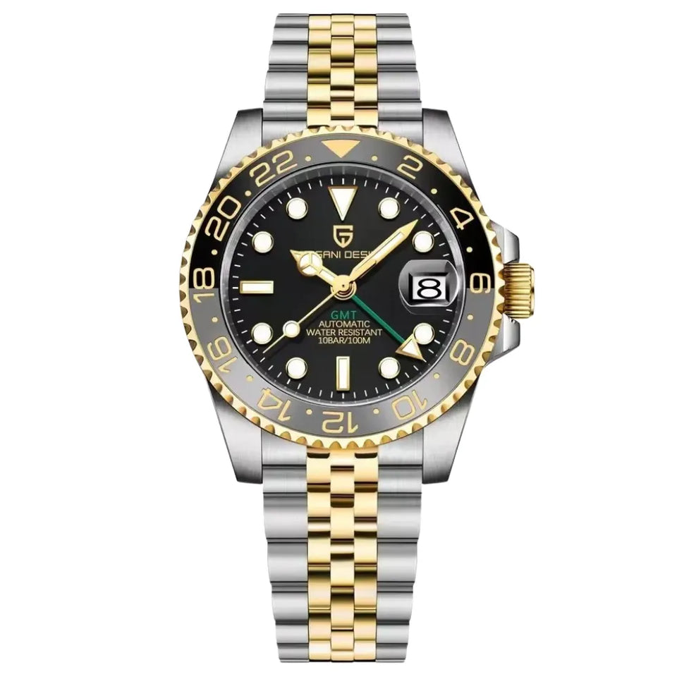 reloj-pagani-design-gmt-master-bicolor-oro-acero-jubilee-negro