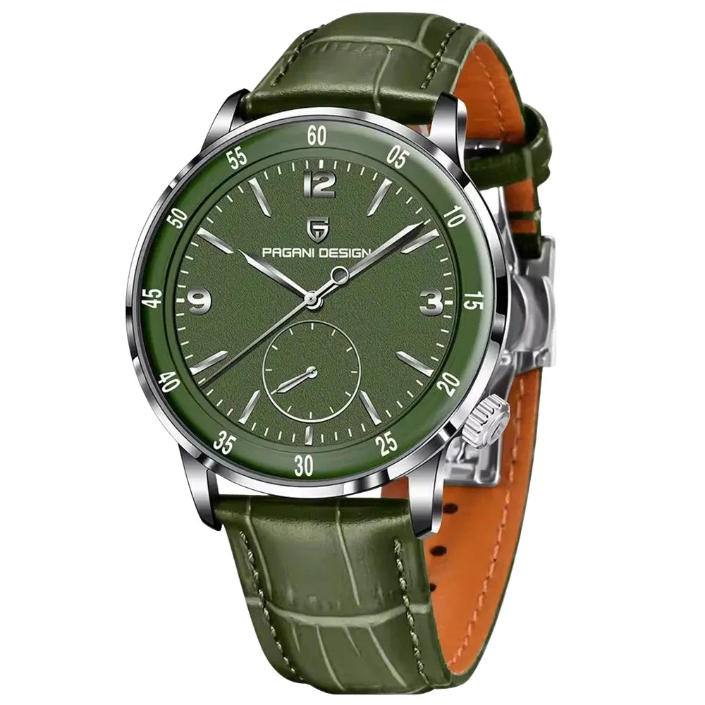 reloj-pagani-design-mark-verde-oliva-acero-correa-cuero-moda