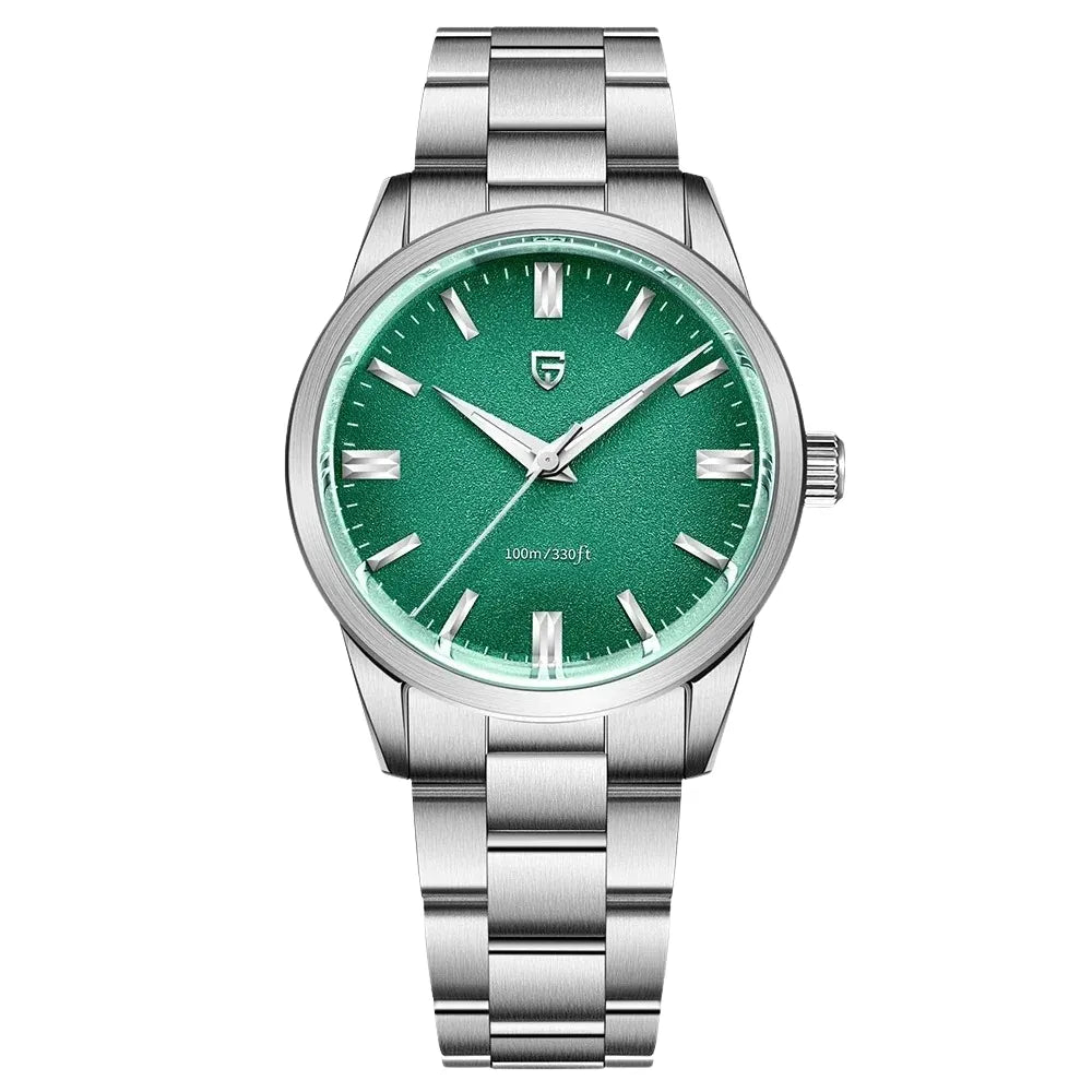 reloj-pagani-design-minimal-verde-esmeralda-esfera-texturizada-acero