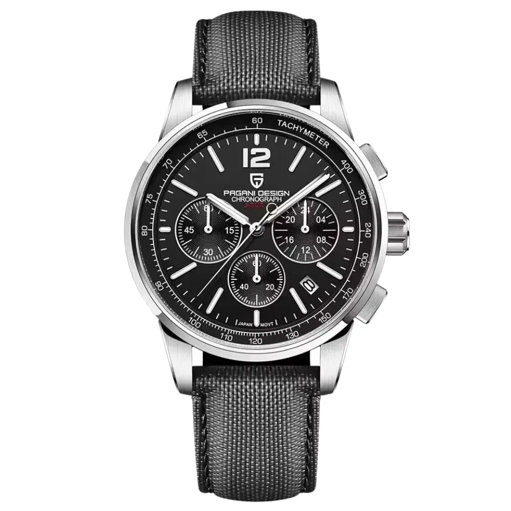 reloj-pagani-design-pilot-cronografo-negro-correa-nylon-aviador