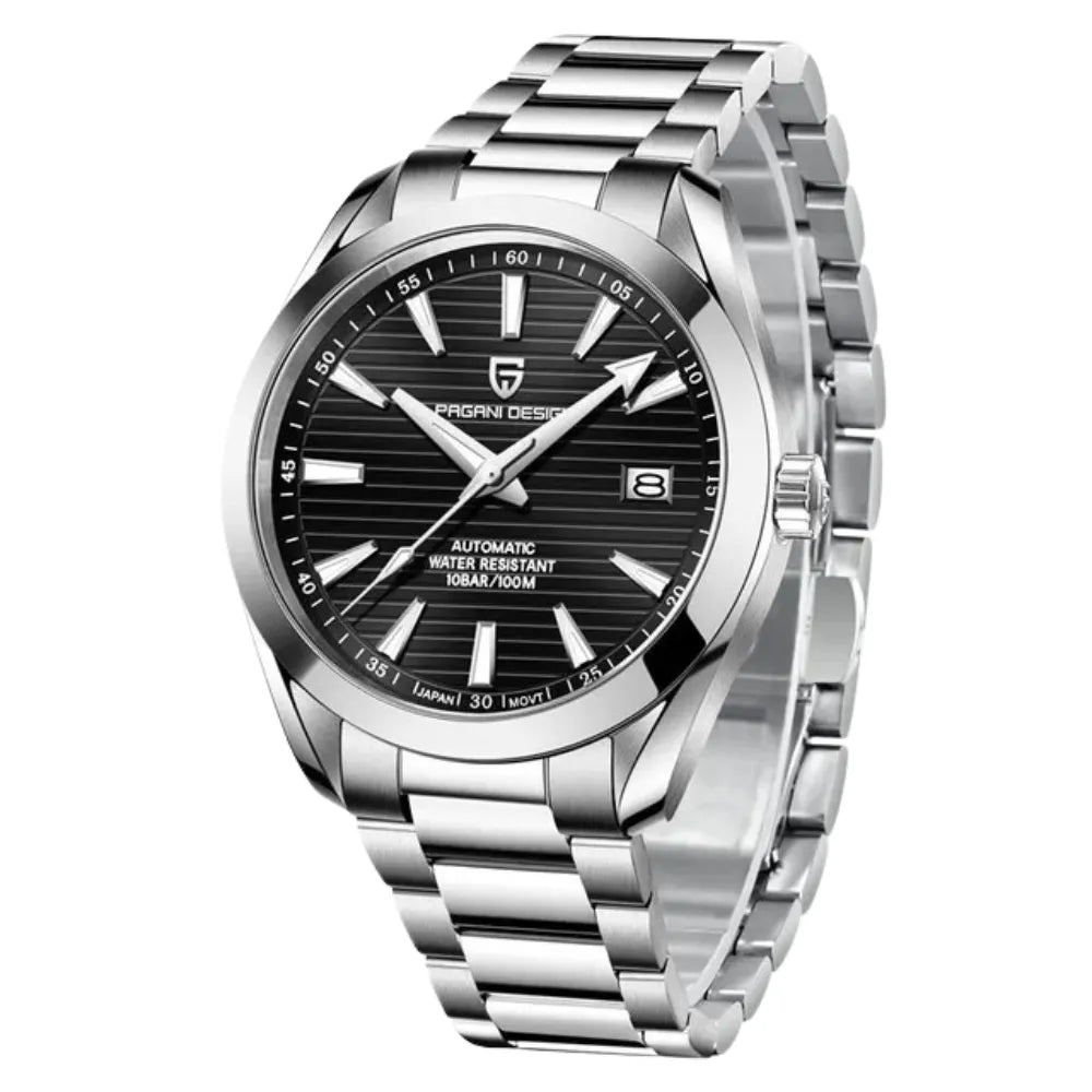 reloj-pagani-design-seamaster-aqua-terra-negro-clasico-acero-inoxidable