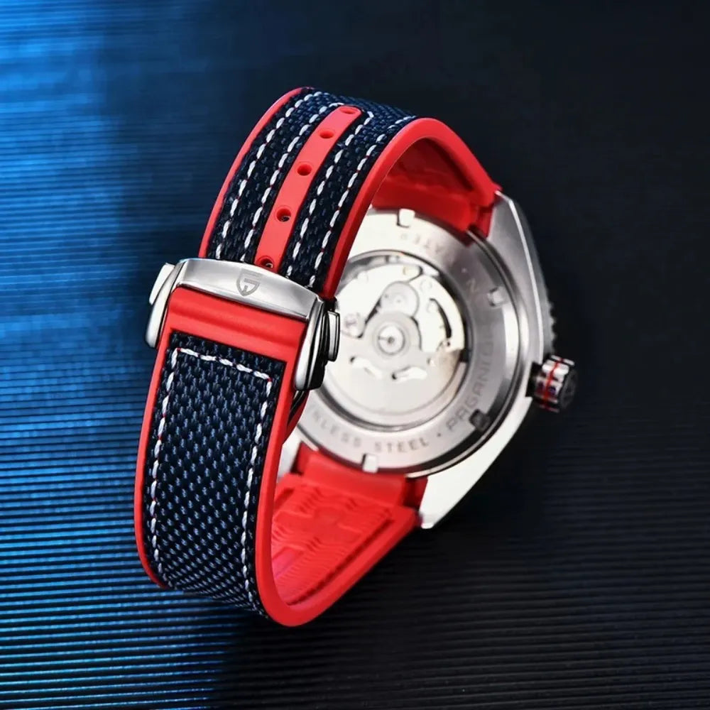 reloj-pagani-design-seamaster-tapa-trasera-maquinaria-visible-correa-azul