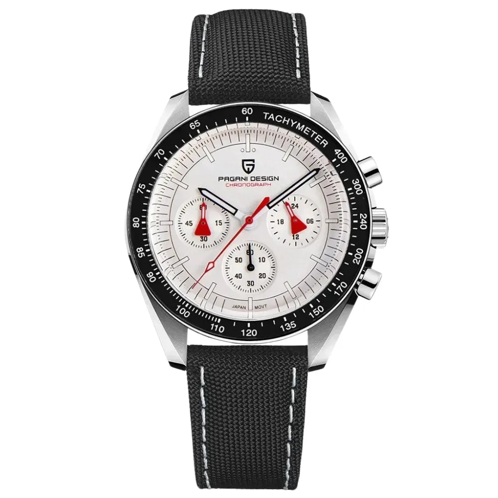 reloj-pagani-design-speedmaster-moonwatch-professional-alaska-correa-negra-costura-blanca