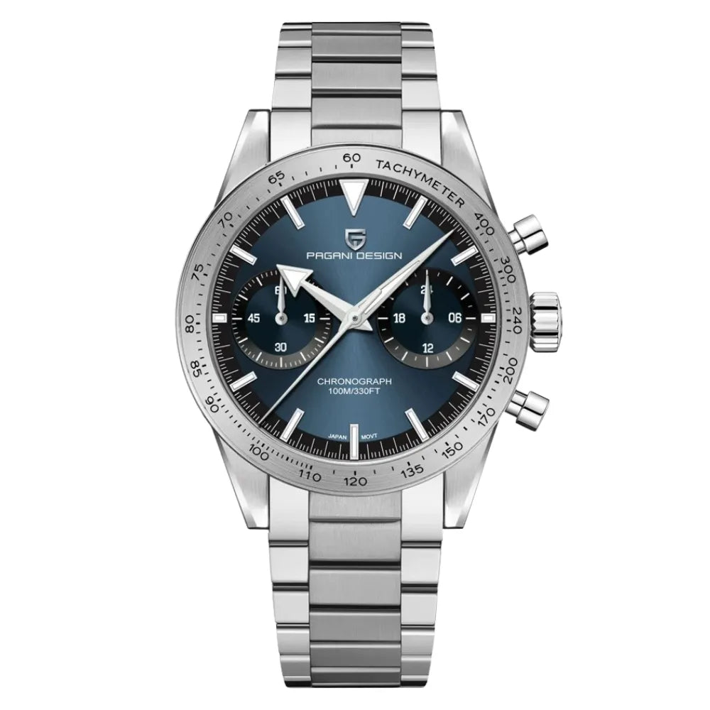 reloj-pagani-design-speedmaster-azul-marino-brazalete-acero-cronografo