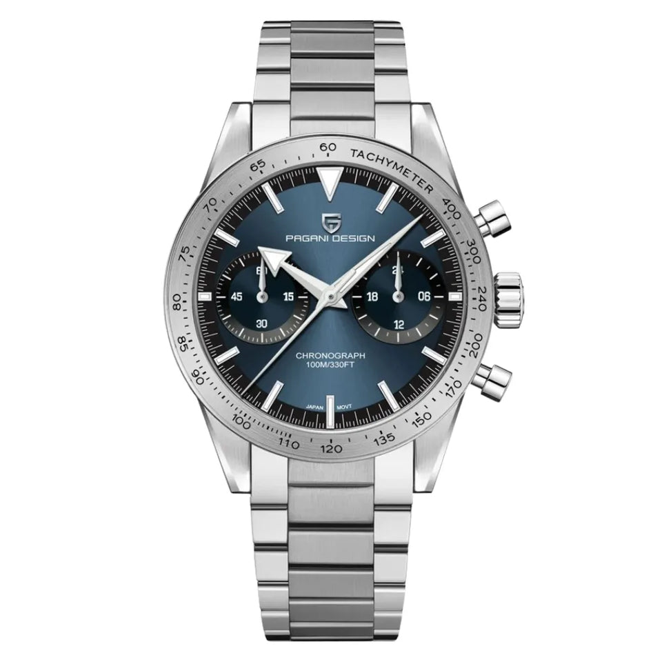 reloj-pagani-design-speedmaster-azul-marino-brazalete-acero-cronografo