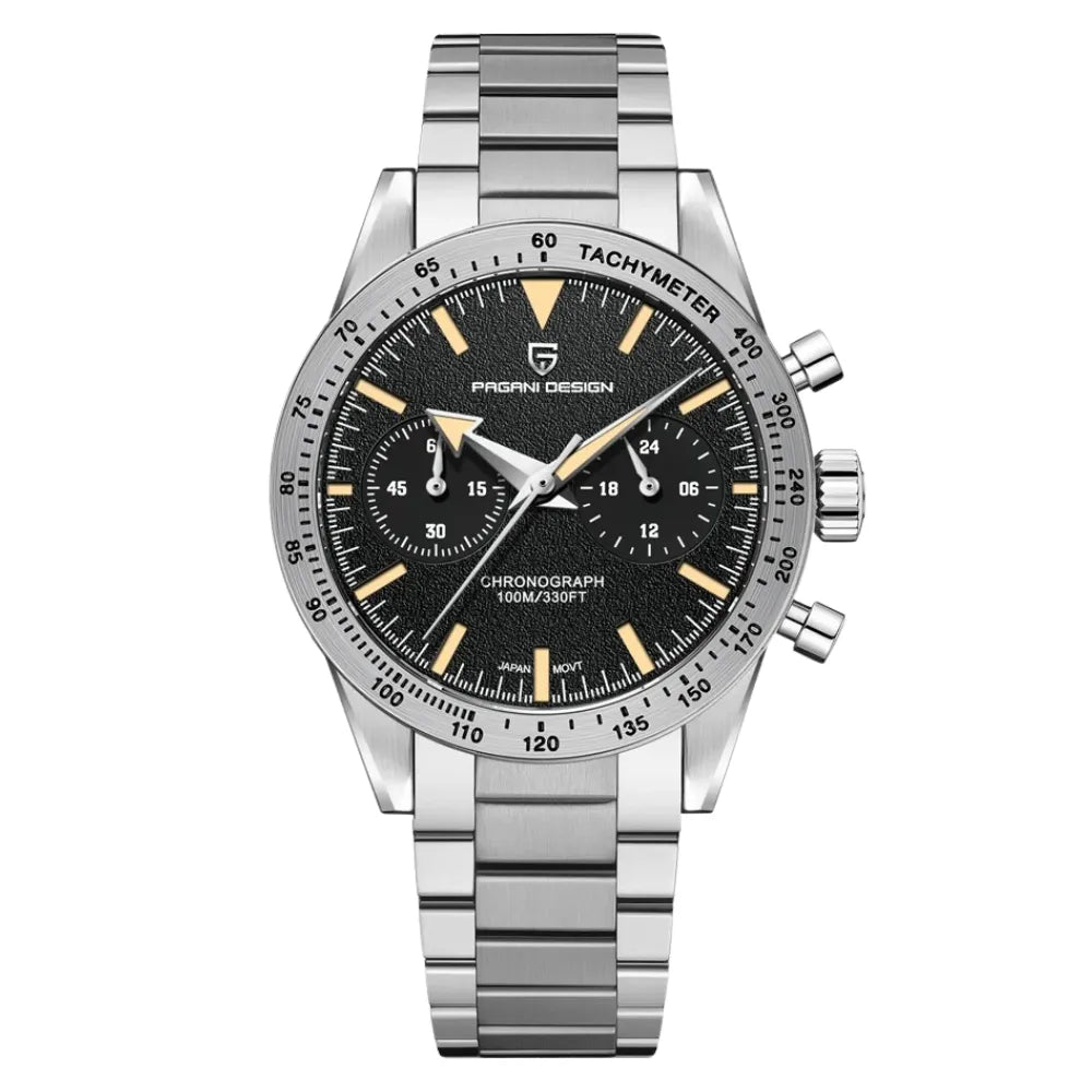 reloj-pagani-design-speedmaster-negro-vintage-indices-beige-acero