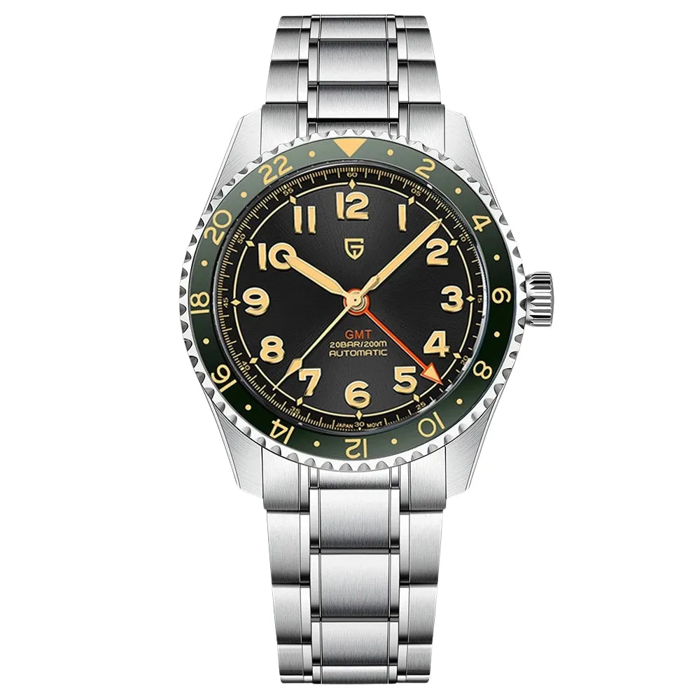 reloj-pagani-design-spirit-gmt-negro-bisel-verde-tipo-zulu-time-acero